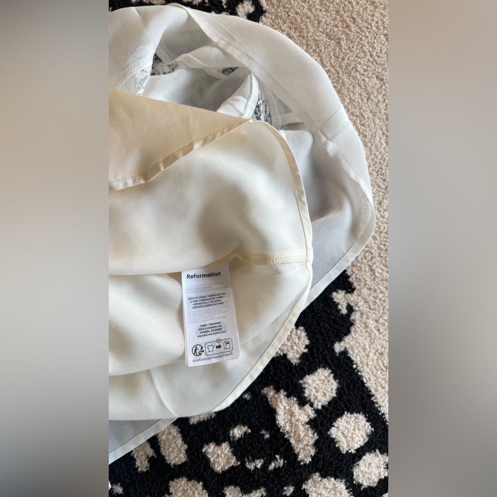 Reformation Wynton Dress In Ivory, brand new, never worn, no flaws. - Picture 14 of 16